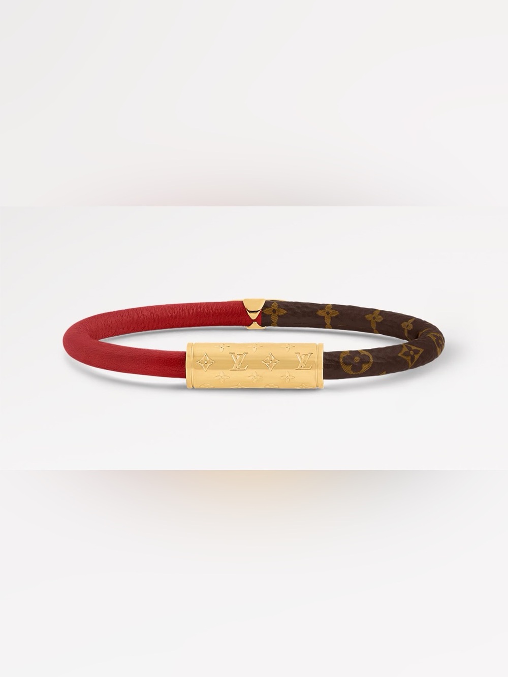 Louis Vuitton Nanogram Daily Confidential Bracelet Red & Brown